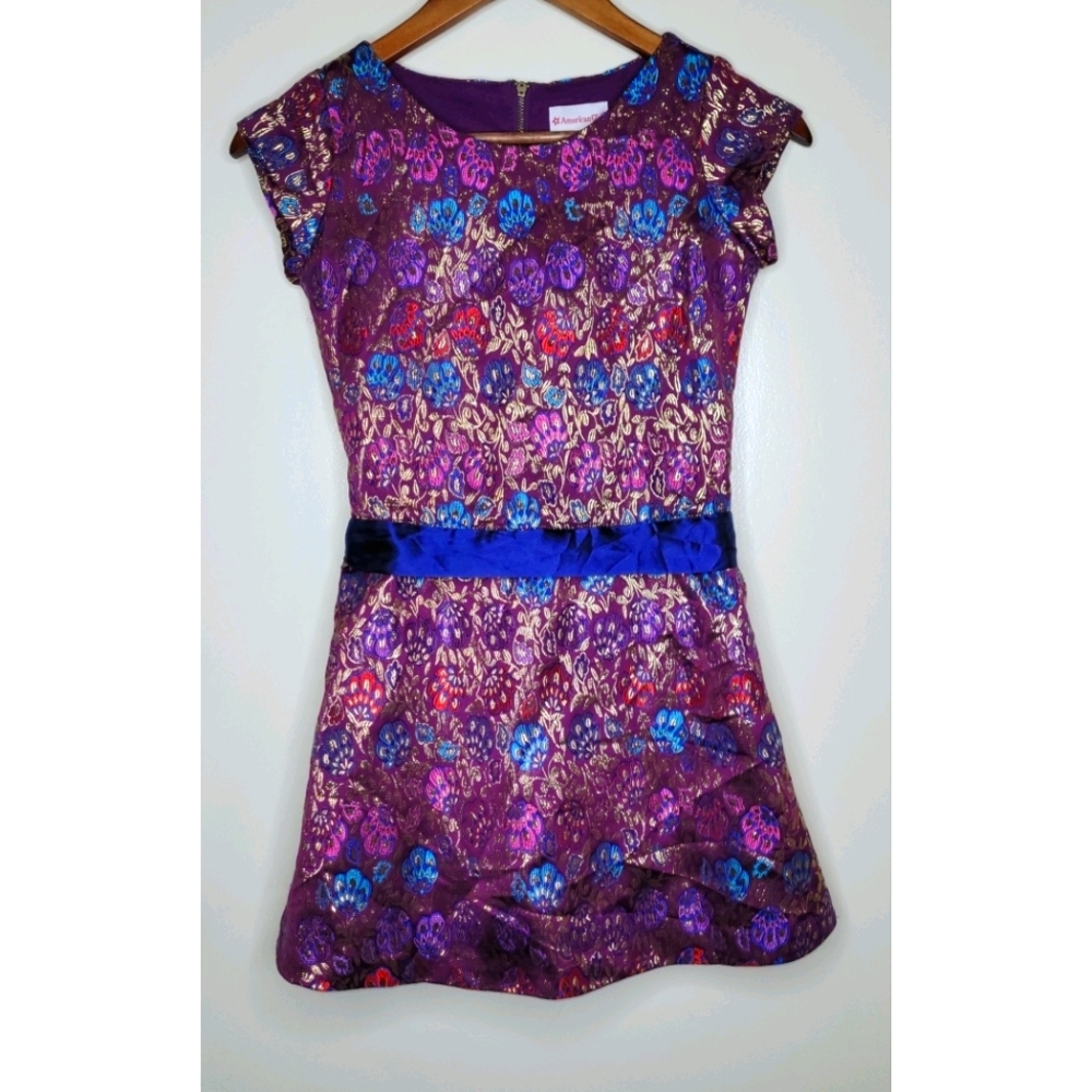 American Girl Brocade Purple party dress size 10